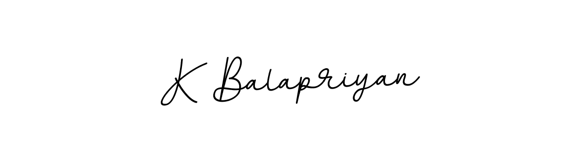 Also we have K Balapriyan name is the best signature style. Create professional handwritten signature collection using BallpointsItalic-DORy9 autograph style. K Balapriyan signature style 11 images and pictures png