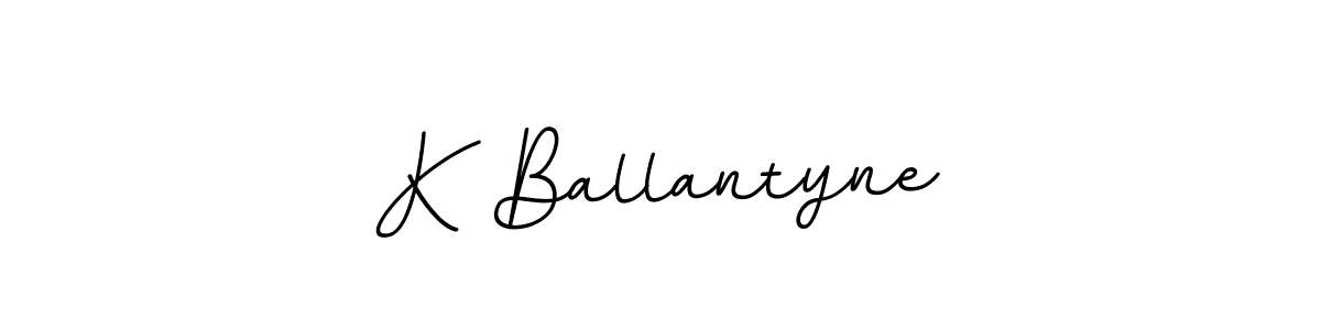 Use a signature maker to create a handwritten signature online. With this signature software, you can design (BallpointsItalic-DORy9) your own signature for name K Ballantyne. K Ballantyne signature style 11 images and pictures png
