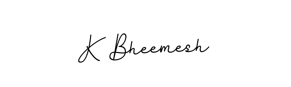 Design your own signature with our free online signature maker. With this signature software, you can create a handwritten (BallpointsItalic-DORy9) signature for name K Bheemesh. K Bheemesh signature style 11 images and pictures png