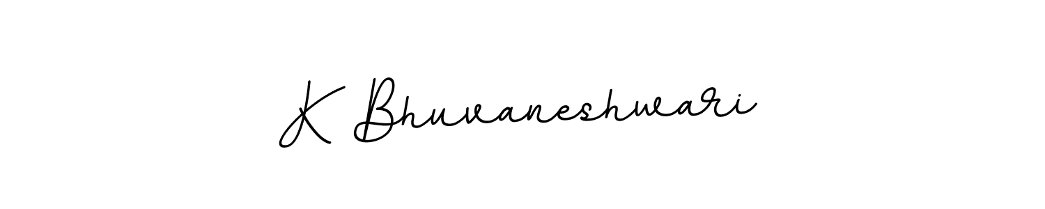 The best way (BallpointsItalic-DORy9) to make a short signature is to pick only two or three words in your name. The name K Bhuvaneshwari include a total of six letters. For converting this name. K Bhuvaneshwari signature style 11 images and pictures png