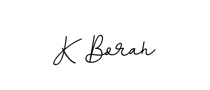 Create a beautiful signature design for name K Borah. With this signature (BallpointsItalic-DORy9) fonts, you can make a handwritten signature for free. K Borah signature style 11 images and pictures png