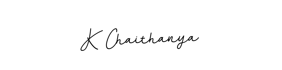 How to make K Chaithanya name signature. Use BallpointsItalic-DORy9 style for creating short signs online. This is the latest handwritten sign. K Chaithanya signature style 11 images and pictures png