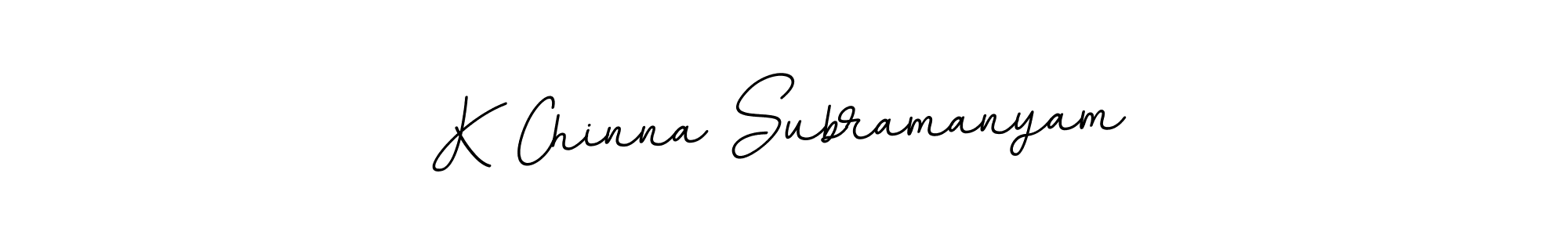 Make a beautiful signature design for name K Chinna Subramanyam. With this signature (BallpointsItalic-DORy9) style, you can create a handwritten signature for free. K Chinna Subramanyam signature style 11 images and pictures png