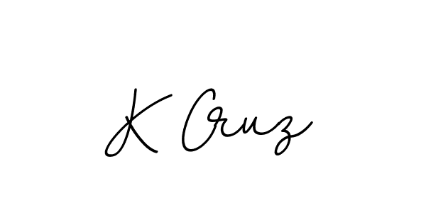 Make a beautiful signature design for name K Cruz. With this signature (BallpointsItalic-DORy9) style, you can create a handwritten signature for free. K Cruz signature style 11 images and pictures png