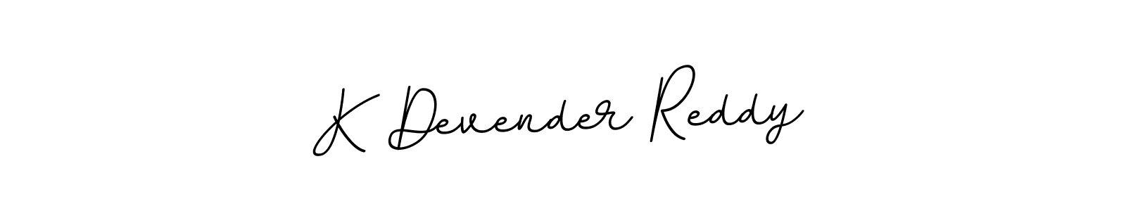 Use a signature maker to create a handwritten signature online. With this signature software, you can design (BallpointsItalic-DORy9) your own signature for name K Devender Reddy. K Devender Reddy signature style 11 images and pictures png