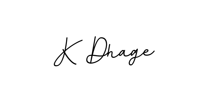 Also we have K Dhage name is the best signature style. Create professional handwritten signature collection using BallpointsItalic-DORy9 autograph style. K Dhage signature style 11 images and pictures png