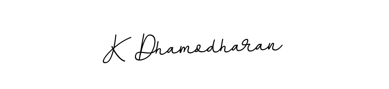 How to make K Dhamodharan name signature. Use BallpointsItalic-DORy9 style for creating short signs online. This is the latest handwritten sign. K Dhamodharan signature style 11 images and pictures png