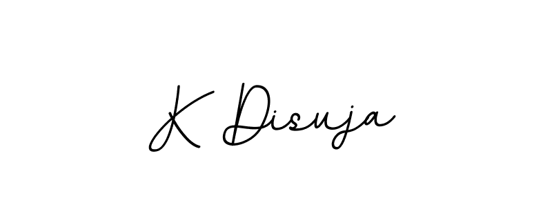 Make a beautiful signature design for name K Disuja. With this signature (BallpointsItalic-DORy9) style, you can create a handwritten signature for free. K Disuja signature style 11 images and pictures png