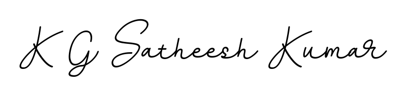This is the best signature style for the K G Satheesh Kumar name. Also you like these signature font (BallpointsItalic-DORy9). Mix name signature. K G Satheesh Kumar signature style 11 images and pictures png