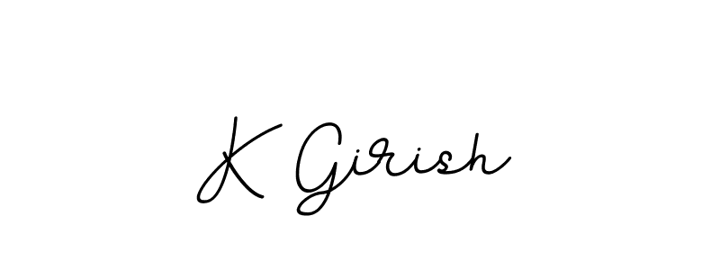 Design your own signature with our free online signature maker. With this signature software, you can create a handwritten (BallpointsItalic-DORy9) signature for name K Girish. K Girish signature style 11 images and pictures png