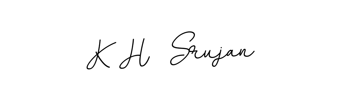 Also we have K H  Srujan name is the best signature style. Create professional handwritten signature collection using BallpointsItalic-DORy9 autograph style. K H  Srujan signature style 11 images and pictures png