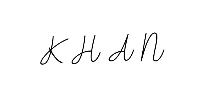 Make a beautiful signature design for name K H A N. With this signature (BallpointsItalic-DORy9) style, you can create a handwritten signature for free. K H A N signature style 11 images and pictures png