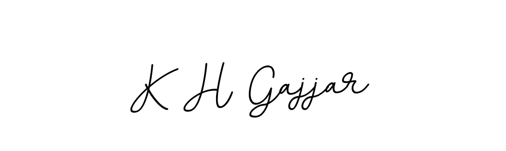 Make a beautiful signature design for name K H Gajjar. With this signature (BallpointsItalic-DORy9) style, you can create a handwritten signature for free. K H Gajjar signature style 11 images and pictures png