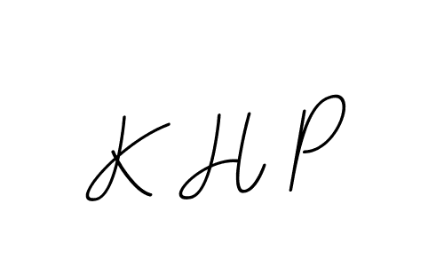 Use a signature maker to create a handwritten signature online. With this signature software, you can design (BallpointsItalic-DORy9) your own signature for name K H P. K H P signature style 11 images and pictures png