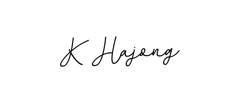 How to make K Hajong name signature. Use BallpointsItalic-DORy9 style for creating short signs online. This is the latest handwritten sign. K Hajong signature style 11 images and pictures png