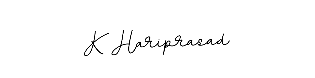 Make a beautiful signature design for name K Hariprasad. With this signature (BallpointsItalic-DORy9) style, you can create a handwritten signature for free. K Hariprasad signature style 11 images and pictures png