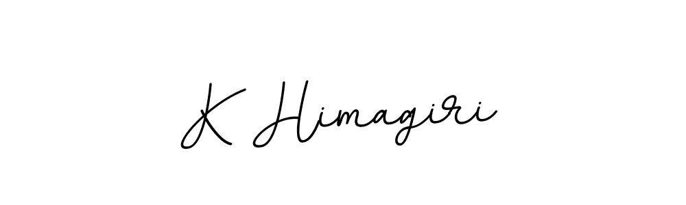 Create a beautiful signature design for name K Himagiri. With this signature (BallpointsItalic-DORy9) fonts, you can make a handwritten signature for free. K Himagiri signature style 11 images and pictures png