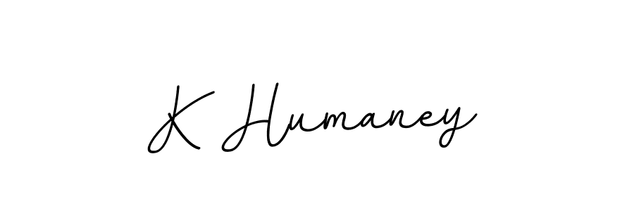 Design your own signature with our free online signature maker. With this signature software, you can create a handwritten (BallpointsItalic-DORy9) signature for name K Humaney. K Humaney signature style 11 images and pictures png