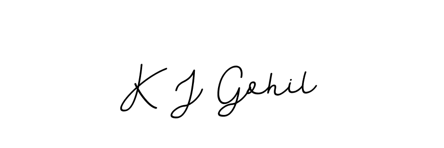 How to make K J Gohil signature? BallpointsItalic-DORy9 is a professional autograph style. Create handwritten signature for K J Gohil name. K J Gohil signature style 11 images and pictures png