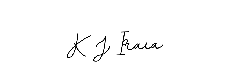 This is the best signature style for the K J Iraia name. Also you like these signature font (BallpointsItalic-DORy9). Mix name signature. K J Iraia signature style 11 images and pictures png