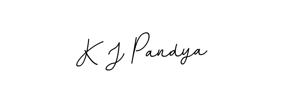 Create a beautiful signature design for name K J Pandya. With this signature (BallpointsItalic-DORy9) fonts, you can make a handwritten signature for free. K J Pandya signature style 11 images and pictures png