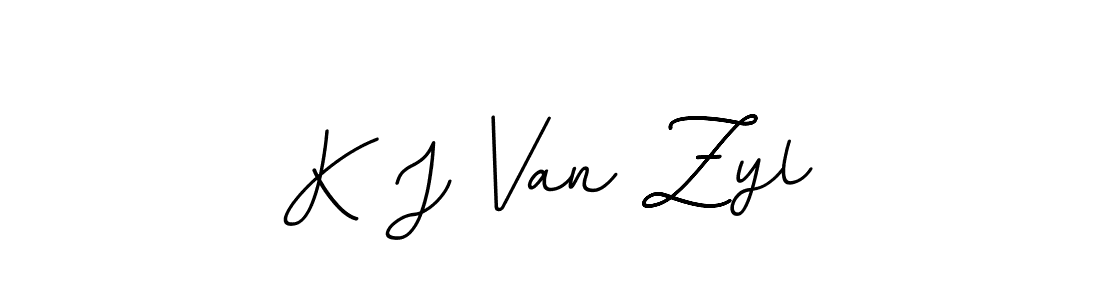 The best way (BallpointsItalic-DORy9) to make a short signature is to pick only two or three words in your name. The name K J Van Zyl include a total of six letters. For converting this name. K J Van Zyl signature style 11 images and pictures png