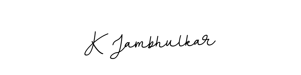 if you are searching for the best signature style for your name K Jambhulkar. so please give up your signature search. here we have designed multiple signature styles  using BallpointsItalic-DORy9. K Jambhulkar signature style 11 images and pictures png