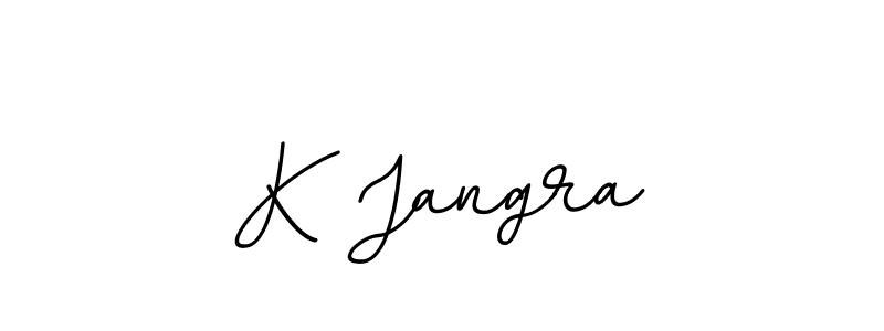 Use a signature maker to create a handwritten signature online. With this signature software, you can design (BallpointsItalic-DORy9) your own signature for name K Jangra. K Jangra signature style 11 images and pictures png