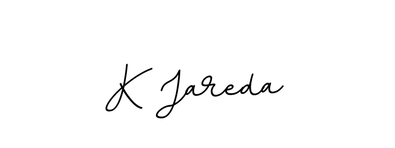 You should practise on your own different ways (BallpointsItalic-DORy9) to write your name (K Jareda) in signature. don't let someone else do it for you. K Jareda signature style 11 images and pictures png