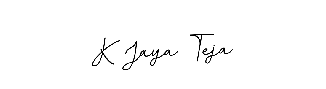 Create a beautiful signature design for name K Jaya Teja. With this signature (BallpointsItalic-DORy9) fonts, you can make a handwritten signature for free. K Jaya Teja signature style 11 images and pictures png