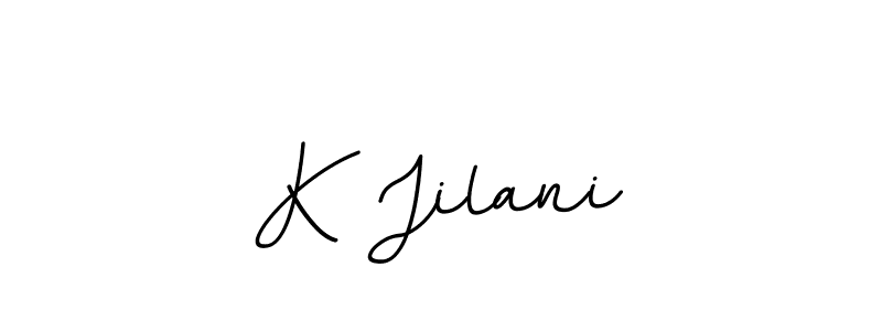 Make a beautiful signature design for name K Jilani. With this signature (BallpointsItalic-DORy9) style, you can create a handwritten signature for free. K Jilani signature style 11 images and pictures png