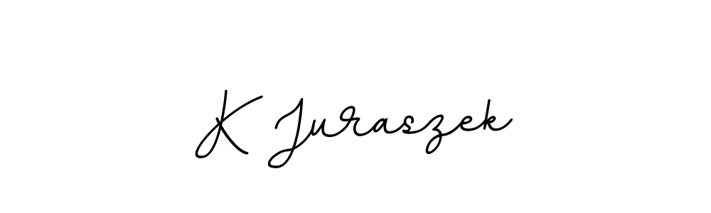The best way (BallpointsItalic-DORy9) to make a short signature is to pick only two or three words in your name. The name K Juraszek include a total of six letters. For converting this name. K Juraszek signature style 11 images and pictures png