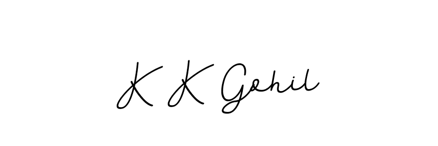 Design your own signature with our free online signature maker. With this signature software, you can create a handwritten (BallpointsItalic-DORy9) signature for name K K Gohil. K K Gohil signature style 11 images and pictures png