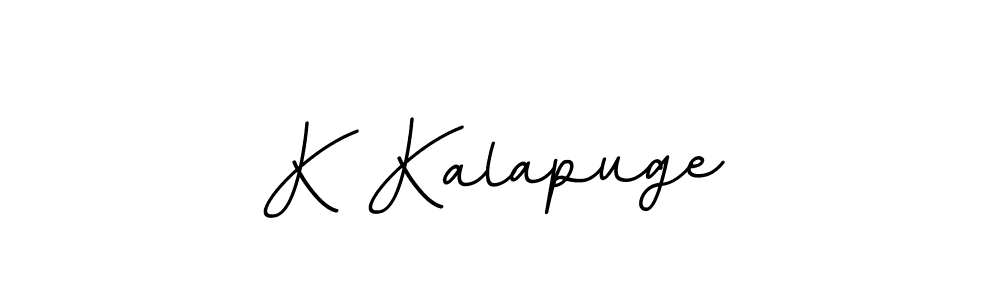 The best way (BallpointsItalic-DORy9) to make a short signature is to pick only two or three words in your name. The name K Kalapuge include a total of six letters. For converting this name. K Kalapuge signature style 11 images and pictures png