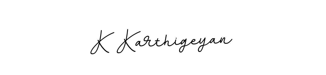 Design your own signature with our free online signature maker. With this signature software, you can create a handwritten (BallpointsItalic-DORy9) signature for name K Karthigeyan. K Karthigeyan signature style 11 images and pictures png