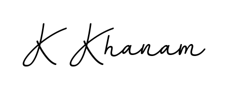 Design your own signature with our free online signature maker. With this signature software, you can create a handwritten (BallpointsItalic-DORy9) signature for name K Khanam. K Khanam signature style 11 images and pictures png