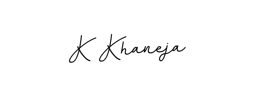 Make a beautiful signature design for name K Khaneja. With this signature (BallpointsItalic-DORy9) style, you can create a handwritten signature for free. K Khaneja signature style 11 images and pictures png