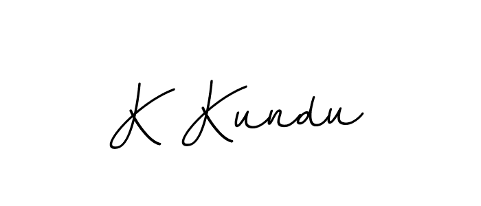 How to make K Kundu name signature. Use BallpointsItalic-DORy9 style for creating short signs online. This is the latest handwritten sign. K Kundu signature style 11 images and pictures png
