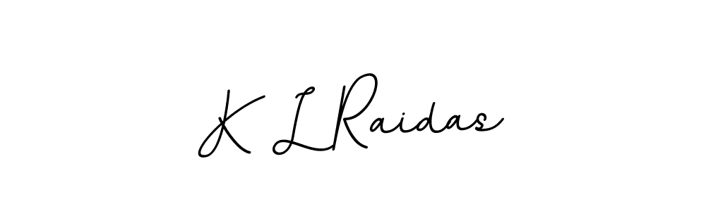 K L Raidas stylish signature style. Best Handwritten Sign (BallpointsItalic-DORy9) for my name. Handwritten Signature Collection Ideas for my name K L Raidas. K L Raidas signature style 11 images and pictures png