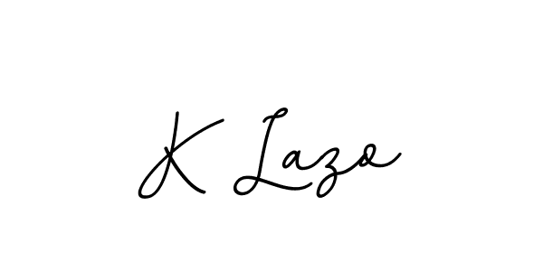 Make a beautiful signature design for name K Lazo. With this signature (BallpointsItalic-DORy9) style, you can create a handwritten signature for free. K Lazo signature style 11 images and pictures png