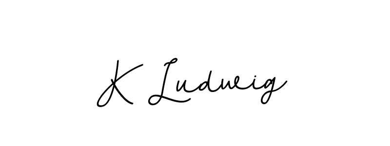 Make a beautiful signature design for name K Ludwig. With this signature (BallpointsItalic-DORy9) style, you can create a handwritten signature for free. K Ludwig signature style 11 images and pictures png