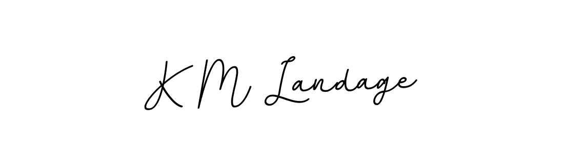 Use a signature maker to create a handwritten signature online. With this signature software, you can design (BallpointsItalic-DORy9) your own signature for name K M Landage. K M Landage signature style 11 images and pictures png