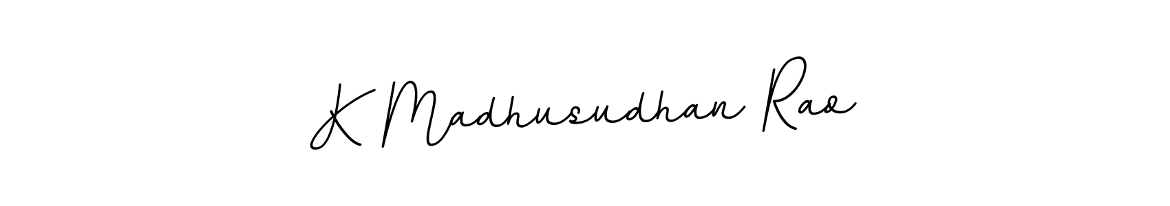 The best way (BallpointsItalic-DORy9) to make a short signature is to pick only two or three words in your name. The name K Madhusudhan Rao include a total of six letters. For converting this name. K Madhusudhan Rao signature style 11 images and pictures png