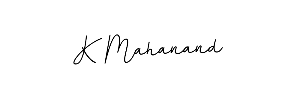 The best way (BallpointsItalic-DORy9) to make a short signature is to pick only two or three words in your name. The name K Mahanand include a total of six letters. For converting this name. K Mahanand signature style 11 images and pictures png