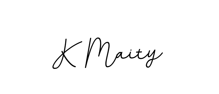 Make a beautiful signature design for name K Maity. With this signature (BallpointsItalic-DORy9) style, you can create a handwritten signature for free. K Maity signature style 11 images and pictures png