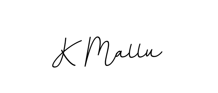 Make a beautiful signature design for name K Mallu. With this signature (BallpointsItalic-DORy9) style, you can create a handwritten signature for free. K Mallu signature style 11 images and pictures png