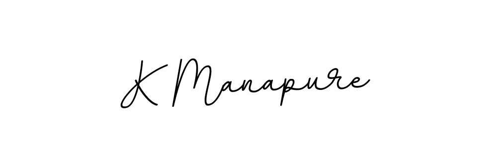 Use a signature maker to create a handwritten signature online. With this signature software, you can design (BallpointsItalic-DORy9) your own signature for name K Manapure. K Manapure signature style 11 images and pictures png