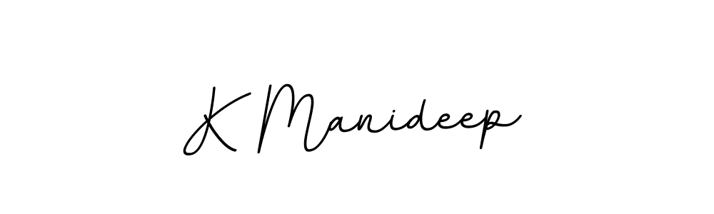 This is the best signature style for the K Manideep name. Also you like these signature font (BallpointsItalic-DORy9). Mix name signature. K Manideep signature style 11 images and pictures png