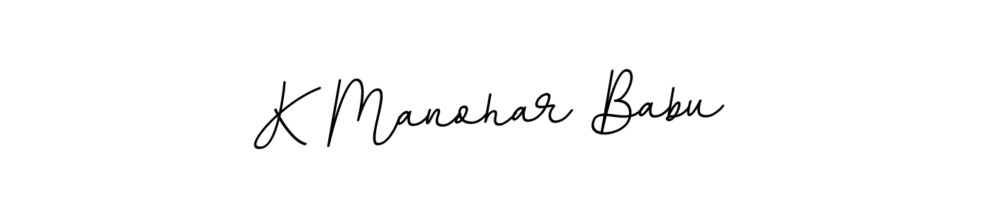 Create a beautiful signature design for name K Manohar Babu. With this signature (BallpointsItalic-DORy9) fonts, you can make a handwritten signature for free. K Manohar Babu signature style 11 images and pictures png