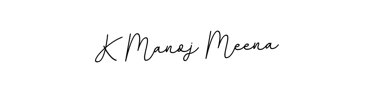 Make a beautiful signature design for name K Manoj Meena. With this signature (BallpointsItalic-DORy9) style, you can create a handwritten signature for free. K Manoj Meena signature style 11 images and pictures png